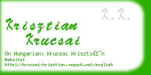 krisztian krucsai business card